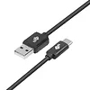 Kabel USB-USB C 1.5m czarny sznurek premium