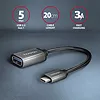 RUCM-AFAC Kabel adapter USB 3.2 Gen 1 Type-C samiec -> Type-A żeńska, 0,2m, 3A, ALU