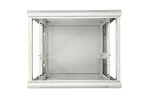 Szafka wisząca rack 12U 600x600 szara metalowe drzwi