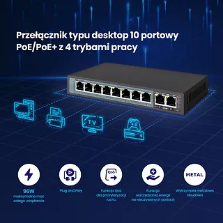 Switch Ceres EX-SF1008P 8 portów 10-100MBPS