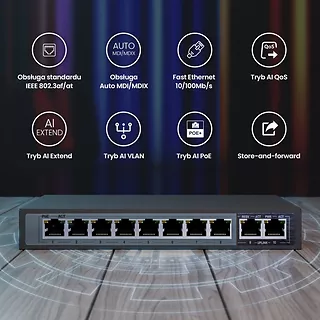 Switch Ceres EX-SF1008P 8 portów 10-100MBPS