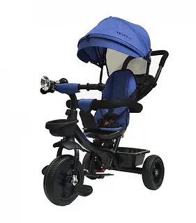 Rowerek trójkołowy  obracany 360 BT-13 Czarna rama - niebieski
