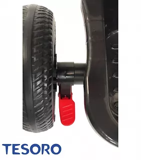 Rowerek trójkołowy obracany 360  BT-13 Biała rama - czerwony
