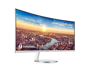Monitor 34 cale LC34J791WTPXEN VA 3440x1440 Ultra WQHD 21:9 1xHDMI/1xDP/2xThunderbolt 3.0 4 ms (GTG) głośniki zakrzywiony biały HAS 100Hz 2Yd2d