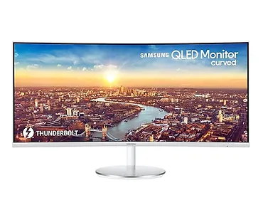 Monitor 34 cale LC34J791WTPXEN VA 3440x1440 Ultra WQHD 21:9 1xHDMI/1xDP/2xThunderbolt 3.0 4 ms (GTG) głośniki zakrzywiony biały HAS 100Hz 2Yd2d