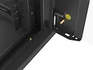Szafa instalacyjna wisząca rack 19 4U 600 czarna drzwi szklane złożona
