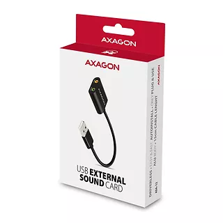 ADA-12 Zewnętrzna karta dzwiękowa USB 2.0 48kHz/16-bit stereo, metal, kabel USB-A 15 cm