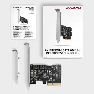 PCES-SA4X4 Kontroler PCIe 4x wewnętrzny port SATA 6G, ASM1164, SP & LP