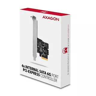 PCES-SA4X4 Kontroler PCIe 4x wewnętrzny port SATA 6G, ASM1164, SP & LP