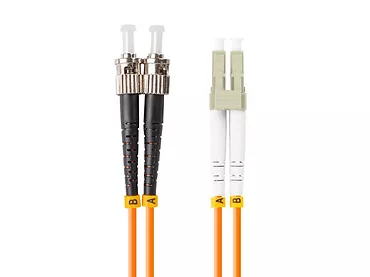 Patchcord światłowodowy MM ST/UPC-LC/UPC DUPLEX 3.0MM OM2 50/125 LSZH 5m pomarańczowy