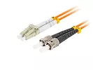 Patchcord światłowodowy MM ST/UPC-LC/UPC DUPLEX 3.0MM OM2 50/125 LSZH 5m pomarańczowy