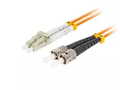 Patchcord światłowodowy MM ST/UPC-LC/UPC DUPLEX 3.0MM OM2 50/125 LSZH 1m pomarańczowy