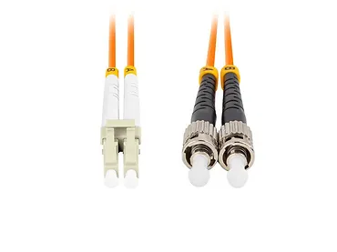 Patchcord światłowodowy MM ST/UPC-LC/UPC DUPLEX 3.0MM OM2 50/125 LSZH 1m pomarańczowy