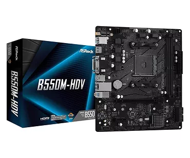 ASRock B550M-HDV AM4 2DDR4 HDMI/DVI/D-SUB M.2 mATX