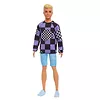 Lalka Barbie Ken Fashionistas blondyn bluza fioletowa