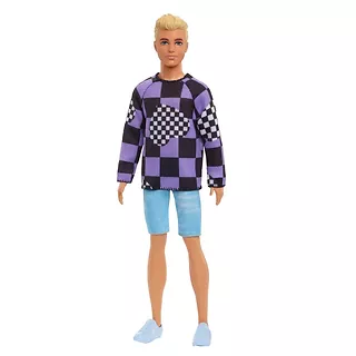 Lalka Barbie Ken Fashionistas blondyn bluza fioletowa