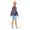 Lalka Barbie Ken Fashionistas blondyn bluza fioletowa