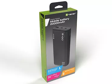 Powerbank Amos 20000mAh QC3.0-PD20W BK czarny