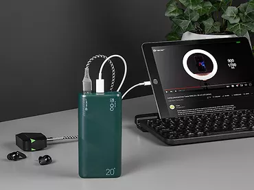 Powerbank Kori 20000mAh QC3.0-PD20W GR zielony