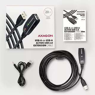 ADR-220 USB 2.0 A-M -> A-F aktywny kabel przedłużacz/wzmacniacz 20m