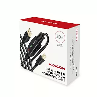 ADR-220B USB 2.0 A-M -> B-M aktywny kabel połączeniowy/wzmacniacz 20m