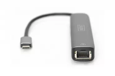 Stacja dokująca USB-C, 5 portów 4K 30Hz HDMI 3x USB3.0 RJ45 srebrna