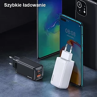 Ładowarka sieciowa T47 USB/ USB-C 65W PD Fast