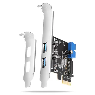 PCEU-232VLS Kontroler PCIe 2+2x port USB 3.2 GEN 1, UASP, SP & LP, 15-pin SATA zasilacz