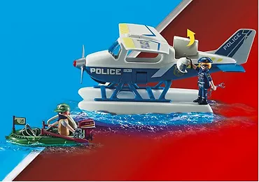 Zestaw figurek City Action 70779 Policyjny samolot wodny: Pościg za przemytnikiem