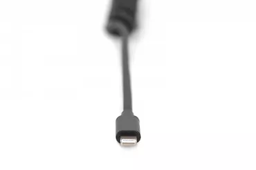 Kabel USB 2.0 spiralny USB C/Lightning, PD 20W, MFI, max. 1m Czarny