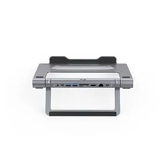 Zestaw stacja dokująca + podstawka Metal Cooling Pad for notebooks (up-to 15.6) with USB-C  Docking Station (Power Delivery 100 W)
