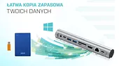 Zestaw stacja dokująca + podstawka Metal Cooling Pad for notebooks (up-to 15.6) with USB-C  Docking Station (Power Delivery 100 W)