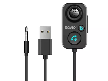 Transmiter Samochodowy Aux Zestaw Głośnomówiący Odbiornik Bluetooth 5.1 USB SAVIO TR-13