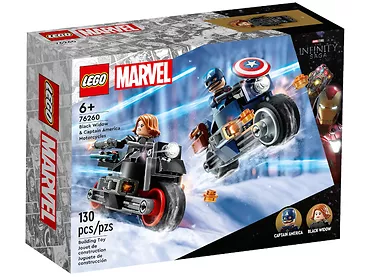 LEGO Super Heroes 76260 Motocykle Czarnej Wdowy i Kapitana Ameryki