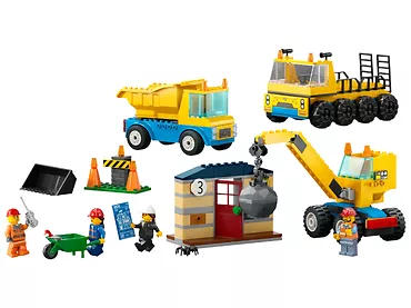 LEGO City 60391 Ciężarówki i dźwig z kulą wyburzeniową