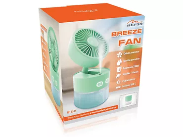 Wentylator biurkowy z nawilżaniem powietrza Media-Tech Breeze Fan 350ml