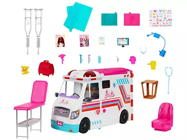 Mattel Barbie Karetka Mobilna klinika Zestaw