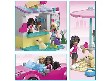 Mattel Barbie Kabriolet i stoisko z lodami Zestaw