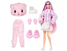 Barbie Cutie Reveal - Lalka Barbie Różowy miś + zwierzątko HKR04