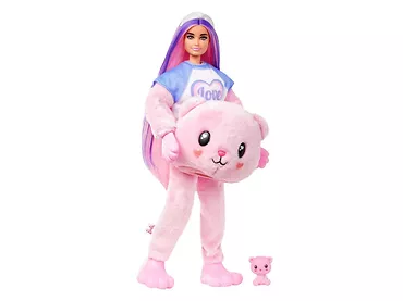 Barbie Cutie Reveal - Lalka Barbie Różowy miś + zwierzątko HKR04