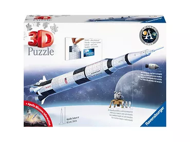 Ravensburger - Puzzle 3D Rakieta Apollo Saturn V