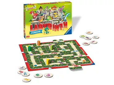 Ravensburger - Labirynt Junior Dino Rodzinna gra planszowa 223626