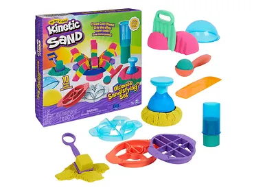 Piasek kinetyczny Kinetic Sand Zestaw Ultimate Sandisfying Set 3 kolory 10x akcesoria