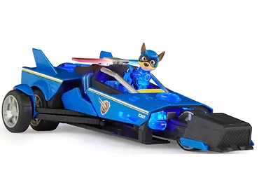 Spin Master Psi Patrol Transformujący pojazd policyjny ze światłem i dźwiękiem + figurka Chase