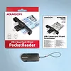 AXAGON CRE-SMPC Czytnik kart identyfikacyjnych PocketReader USB-C
