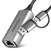 AXAGON ADE-TXCA Karta sieciowa Gigabit Ethernet adapter, USB-C (USB-A redukcja) 3.2 Gen 1, instalacja automatyczna