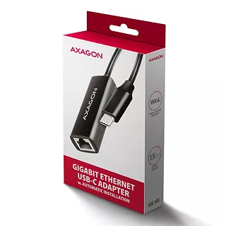 AXAGON ADE-ARC Karta sieciowa Gigabit Ethernet adapter, USB-C 3.2 Gen 1, instalacja automatyczna