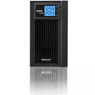 Qoltec Zasilacz awaryjny UPS, on-line, czysta fala sinusoidalna, 3KVA, 2.4W, LCD, USB