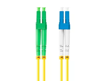 Lanberg Patchcord światłowodowy sm lc/apc-lc/upc duplex 3.0mm lszh g657a1 0.5m żółty