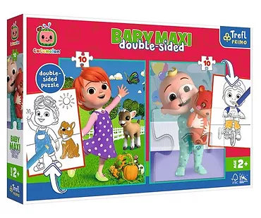 Trefl Puzzle 10x2 elementów Baby Maxi Cocomelon z kolorowanką